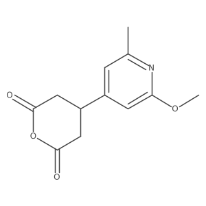 4-(2-Methoxy-6-methylpyridin-4-yl)oxane-2,6-dione结构式