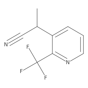 2-[2-(Trifluoromethyl)pyridin-3-yl]propanenitrile结构式