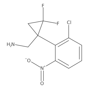 [1-(2-Chloro-6-nitrophenyl)-2,2-difluorocyclopropyl]methanamine结构式