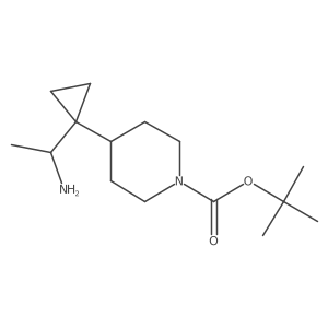 Tert-butyl 4-[1-(1-aminoethyl)cyclopropyl]piperidine-1-carboxylate结构式