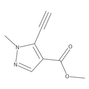 methyl 5-ethynyl-1-methyl-1H-pyrazole-4-carboxylate结构式