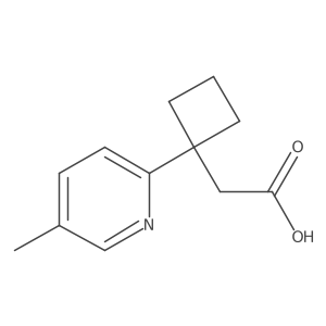 2-[1-(5-Methylpyridin-2-yl)cyclobutyl]acetic acid Structure