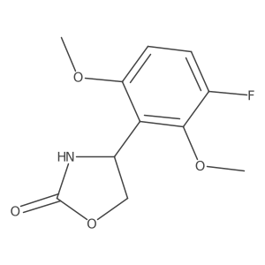 4-(3-Fluoro-2,6-dimethoxyphenyl)-1,3-oxazolidin-2-one结构式