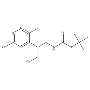 tert-butyl N-[3-amino-2-(3,6-dichloropyridazin-4-yl)propyl]carbamate结构式