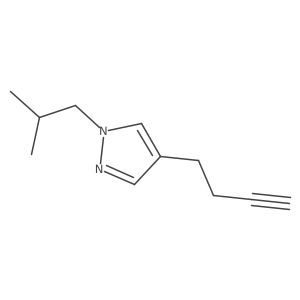 4-(but-3-yn-1-yl)-1-(2-methylpropyl)-1H-pyrazole Structure