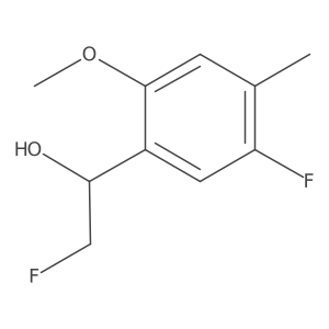 2-Fluoro-1-(5-fluoro-2-methoxy-4-methylphenyl)ethan-1-ol Structure