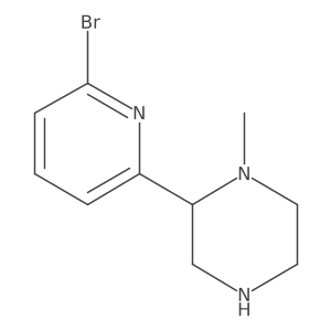 2-(6-Bromopyridin-2-yl)-1-methylpiperazine结构式