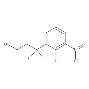 3,3-Difluoro-3-(2-fluoro-3-nitrophenyl)propan-1-amine结构式