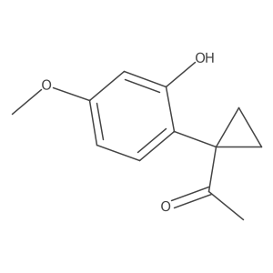 1-[1-(2-Hydroxy-4-methoxyphenyl)cyclopropyl]ethan-1-one Structure