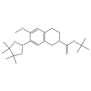 tert-butyl 6-Methoxy-7-(4,4,5,5-tetramethyl-1,3,2-dioxaborolan-2-yl)-3,4-dihydroisoquinoline-2(1H)-carboxylate结构式