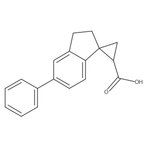 6-Phenylspiro[1,2-dihydroindene-3,2'-cyclopropane]-1'-carboxylic acid Structure