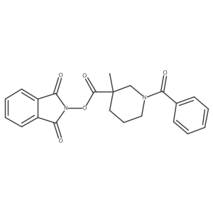 1,3-dioxo-2,3-dihydro-1H-isoindol-2-yl 1-benzoyl-3-methylpiperidine-3-carboxylate Structure