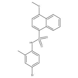 N-(4-bromo-2-methylphenyl)-4-methoxynaphthalene-1-sulfonamide结构式