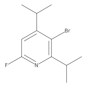 3-Bromo-6-fluoro-2,4-bis(1-methylethyl)pyridine结构式