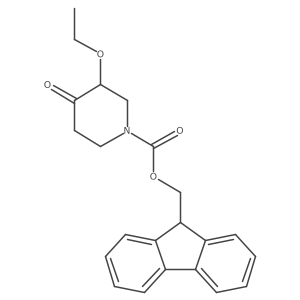 (9H-fluoren-9-yl)methyl 3-ethoxy-4-oxopiperidine-1-carboxylate结构式