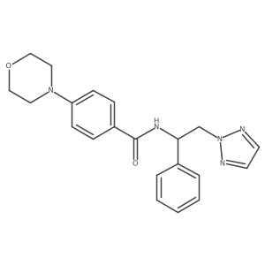 4-morpholino-N-(1-phenyl-2-(2H-1,2,3-triazol-2-yl)ethyl)benzamide结构式
