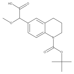 2-(1-(tert-Butoxycarbonyl)-1,2,3,4-tetrahydroquinolin-6-yl)-2-methoxyacetic acid结构式