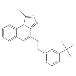 1-Methyl-4-({[3-(trifluoromethyl)phenyl]methyl}sulfanyl)-[1,2,4]triazolo[4,3-a]quinoxaline结构式