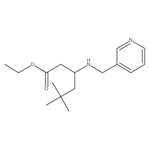 Ethyl 5,5-dimethyl-3-{[(pyridin-3-yl)methyl]amino}hexanoate Structure