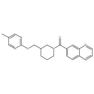 6-(3-{[(5-Methylpyrimidin-2-yl)oxy]methyl}piperidine-1-carbonyl)quinoxaline Structure