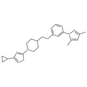 4-{[1-(3-cyclopropyl-1,2,4-thiadiazol-5-yl)piperidin-4-yl]methoxy}-6-(3,5-dimethyl-1H-pyrazol-1-yl)pyrimidine Structure