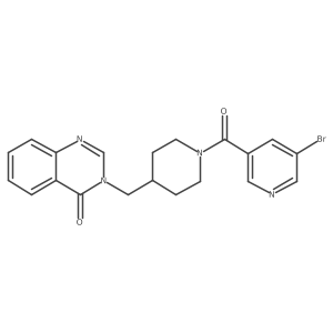 3-{[1-(5-Bromopyridine-3-carbonyl)piperidin-4-yl]methyl}-3,4-dihydroquinazolin-4-one结构式