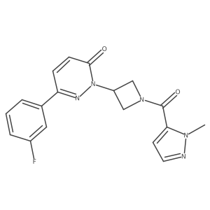 6-(3-fluorophenyl)-2-[1-(1-methyl-1H-pyrazole-5-carbonyl)azetidin-3-yl]-2,3-dihydropyridazin-3-one Structure