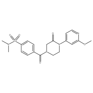 4-[4-(2-methoxypyridin-4-yl)-3-oxopiperazine-1-carbonyl]-N,N-dimethylbenzene-1-sulfonamide Structure