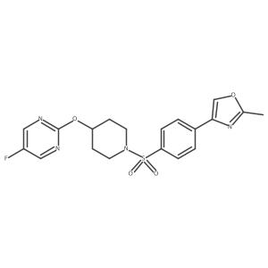 5-Fluoro-2-({1-[4-(2-methyl-1,3-oxazol-4-yl)benzenesulfonyl]piperidin-4-yl}oxy)pyrimidine结构式