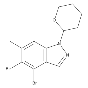 4,5-Dibromo-6-methyl-1-(tetrahydro-2H-pyran-2-yl)-1H-indazole Structure