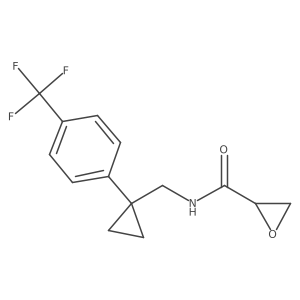 N-({1-[4-(trifluoromethyl)phenyl]cyclopropyl}methyl)oxirane-2-carboxamide Structure