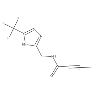 N-[[5-(Trifluoromethyl)-1H-imidazol-2-yl]methyl]but-2-ynamide结构式