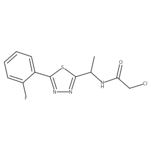 2-Chloro-N-[1-[5-(2-fluorophenyl)-1,3,4-thiadiazol-2-yl]ethyl]acetamide Structure