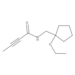 N-[(1-Ethoxycyclopentyl)methyl]but-2-ynamide结构式