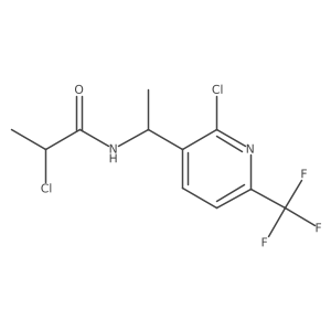 2-Chloro-N-[1-[2-chloro-6-(trifluoromethyl)pyridin-3-yl]ethyl]propanamide结构式
