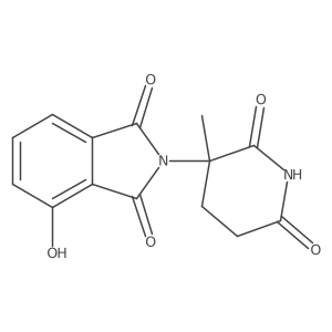 4-Hydroxy-2-(3-methyl-2,6-dioxo-3-piperidyl)isoindoline-1,3-dione Structure