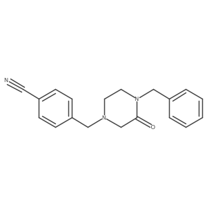 4-[(4-Benzyl-3-oxopiperazin-1-yl)methyl]benzonitrile Structure