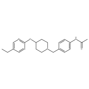N-[4-({4-[(5-ethylpyrimidin-2-yl)oxy]piperidin-1-yl}methyl)phenyl]acetamide Structure