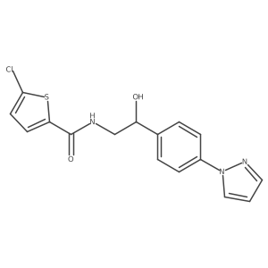 5-chloro-N-{2-hydroxy-2-[4-(1H-pyrazol-1-yl)phenyl]ethyl}thiophene-2-carboxamide Structure