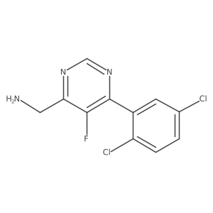 1-[6-(2,5-Dichlorophenyl)-5-fluoropyrimidin-4-yl]methanamine Structure