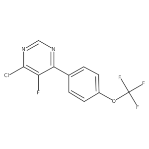 4-Chloro-5-fluoro-6-[4-(trifluoromethoxy)phenyl]pyrimidine Structure