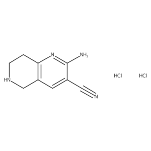 2-Amino-5,6,7,8-tetrahydro-1,6-naphthyridine-3-carbonitrile;dihydrochloride结构式