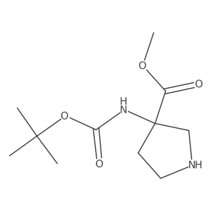 methyl (3S)-3-(tert-butoxycarbonylamino)pyrrolidine-3-carboxylate Structure