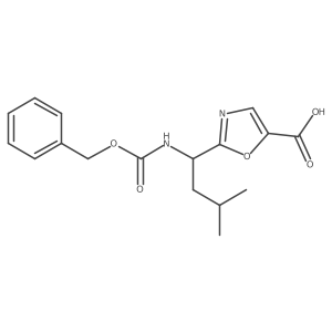 2-[(1S)-1-{[(benzyloxy)carbonyl]amino}-3-methylbutyl]-1,3-oxazole-5-carboxylic acid结构式