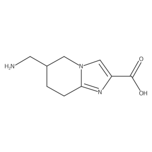 6-(aminomethyl)-5H,6H,7H,8H-imidazo[1,2-a]pyridine-2-carboxylic acid结构式