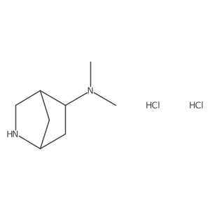 rac-(1R,4R,5R)-N,N-dimethyl-2-azabicyclo[2.2.1]heptan-5-amine dihydrochloride结构式