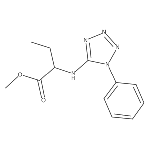 methyl 2-[(1-phenyl-1H-1,2,3,4-tetrazol-5-yl)amino]butanoate结构式