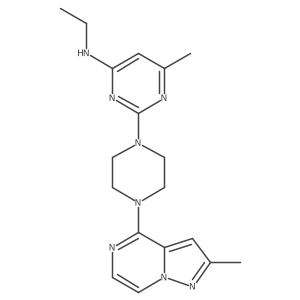 N-ethyl-6-methyl-2-(4-{2-methylpyrazolo[1,5-a]pyrazin-4-yl}piperazin-1-yl)pyrimidin-4-amine Structure