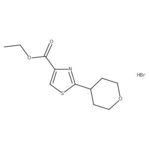 Ethyl 2-(oxan-4-yl)-1,3-thiazole-4-carboxylate hydrobromide Structure