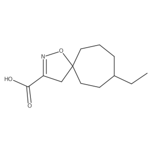 8-Ethyl-1-oxa-2-azaspiro[4.6]undec-2-ene-3-carboxylic acid Structure